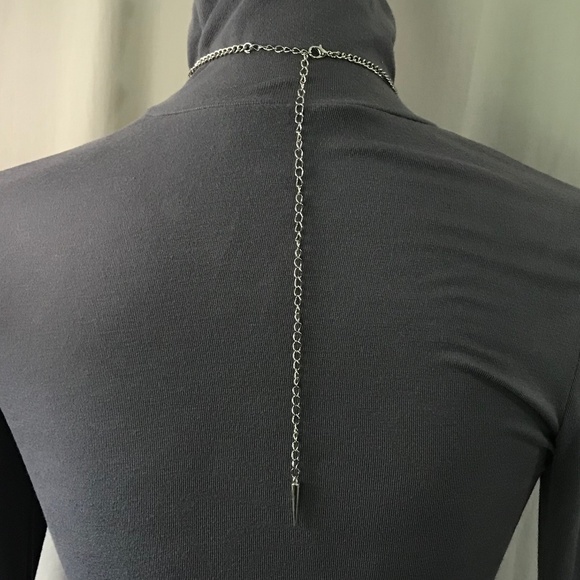 Gothic Tribal Silver Warrior Chainmail Spike Handmade Adjustable Choker Necklace - Picture 11 of 15